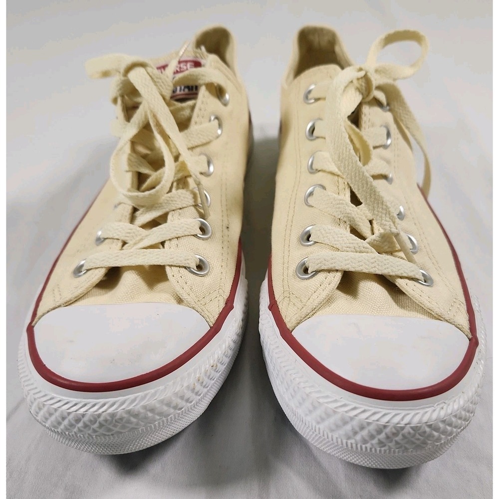 Converse All Star Sneakers UNISEX Womens 8.5 Mens 6.5 Ivory Canvas